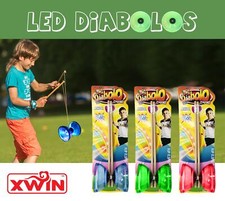 Diablo Jugging Kids Toy Wooden Sticks with LED Big Top Lights Set Sticks Kid Toy