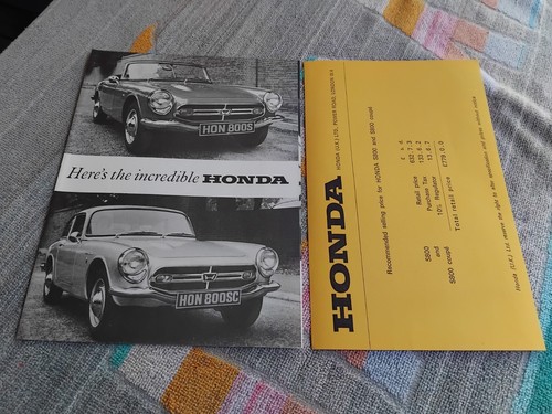 Honda s800 brochure price - s800,