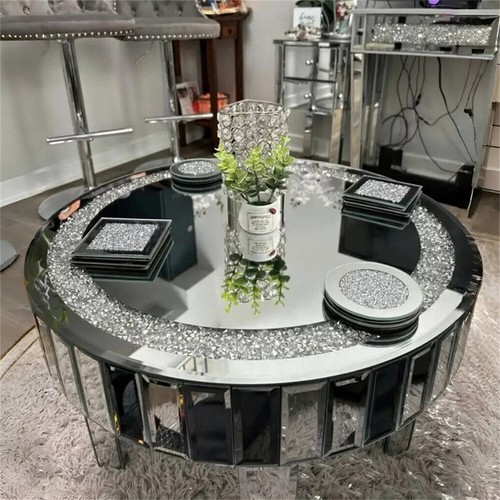 Crushed crystal mirrored - crystal,