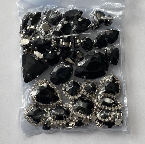 Beaded mix sizes flat back - mix,
