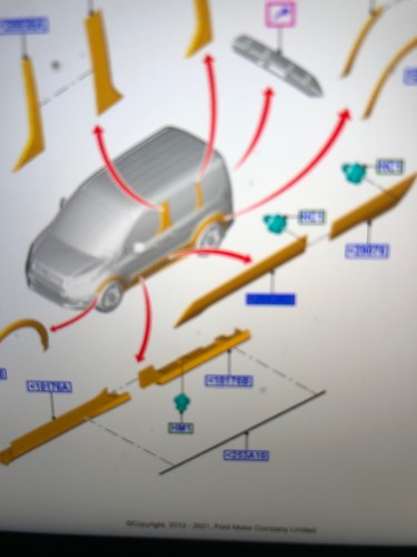 Genuine ford moulding - moulding, door