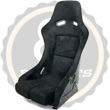 BB5 Suede XL Size Fixed Fibreglass Racing Bucket Seat + Side Mounts & Runners