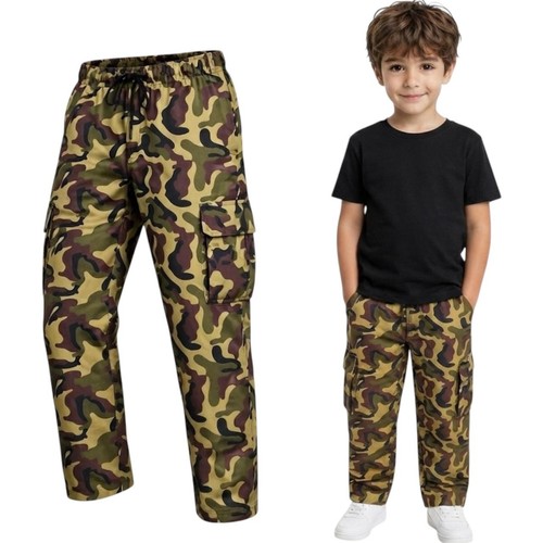 Boys cargo camouflage - camouflage, trousers