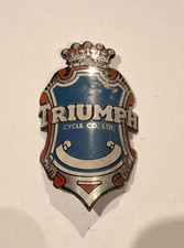 Vintage Bicycle Triumph  England Head Tube Badge Cycle Emblem