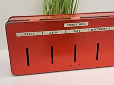 Vintage Red Metal Thrift Money