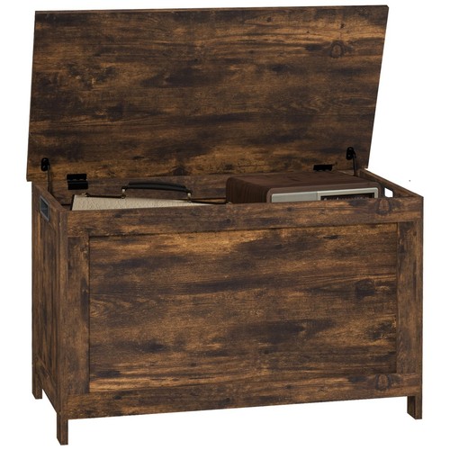 Rustic brown storage trunk - rustic,