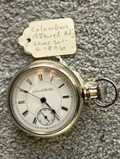 Columbus Watch Company  15j 1896 Antique Pocket Watch 