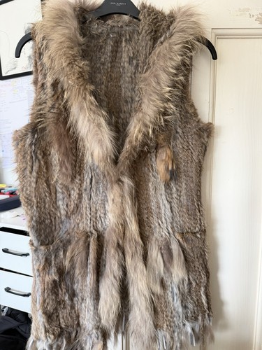 Rabbit fur gilet waistcoat - rabbit,