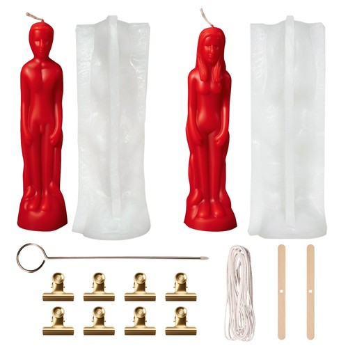 2pcs silicone body candle mold - silicone,