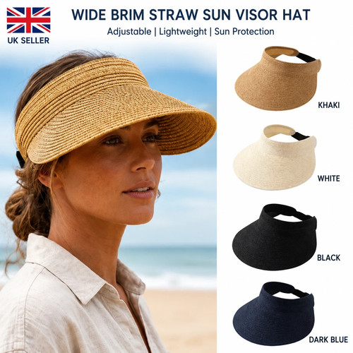 Straw sun cap adjustable - straw,