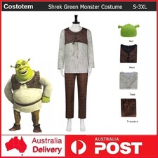 Shrek Green Monster Costume Cosplay Hat Shrek Halloween Party Outfits Suits New