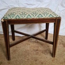 Antique Mahogany Inlaid Stool