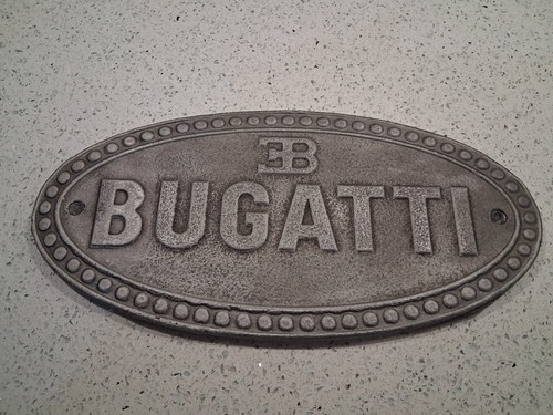 Bugatti cast aluminium sign - bugatti,