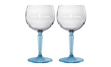 2x Bombay Sapphire Acrylic Balloon Gin Cocktail Glass Bowl Plastic Unbreakable