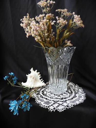 1990 crystal large vase - 1990's,