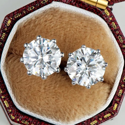 2ct earrings white gold - 2ct,