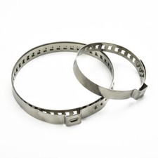 10X Acciaio Inox Universale / Asse Giunto Semiasse Cv Stivale Crimp Fascetta Set