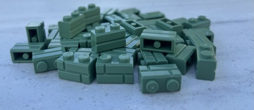 Lego 100 1x2 - 1x2, sand