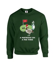 A Partridge On A Par Three Funny Christmas Jumper Xmas Sweatshirt Golf (New)