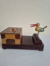Vintage Wooden Novelty Pecking Bird Cigarette Dispenser