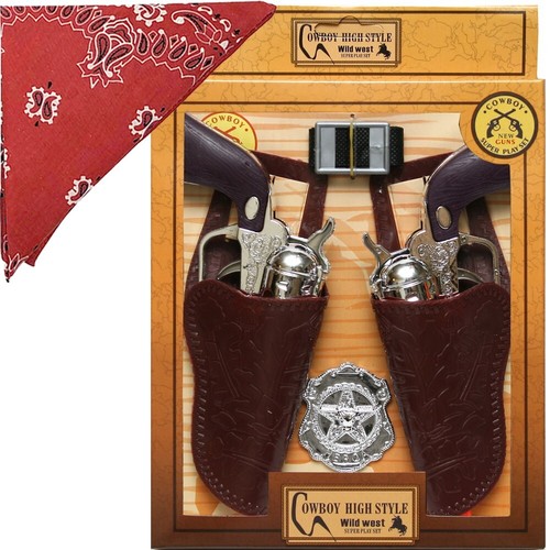 Chrome cowboy guns toy - chrome,