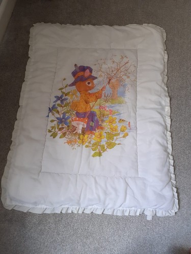 Vintage 1980s cot counterpane - 1980s,