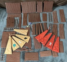 Original Vintage Timpo Toys Cabin Fort and Teepee Wild West 7th Calvary Series