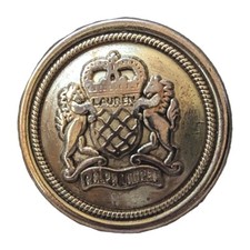 Ralph Lauren Brass Gold Metal Coat of Arms Replacement  Button 3/4"