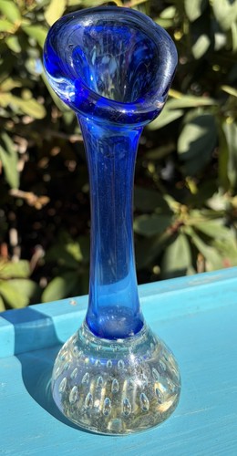 Vintage swedish art glass vase - vintage,