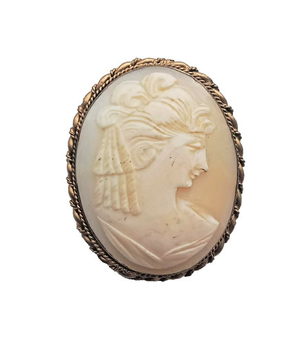 19th cameo brooch - 19th, shell