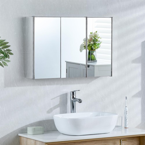 Bathroom cabinet triple door - bathroom,