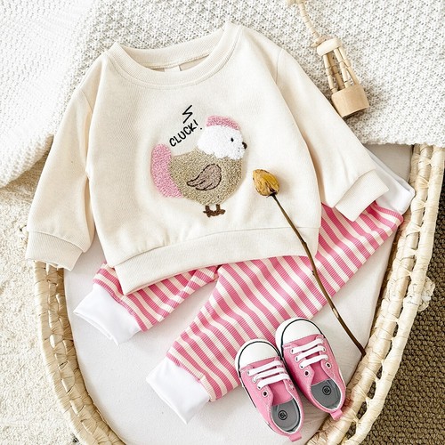Baby girls cartoon hen long - cartoon,