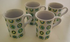 4 PIECES MELAMINE PLASTIC COFFEE CUPS MUGS