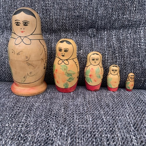 Vintage russian dolls - russian, x5