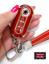 Key Cover For FIAT 500 PANDA PUNTO BRAVO STILO LANCIA 3 BUTTON Fob Case Remote 4
