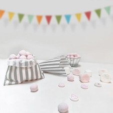 Candy Stripe Paper Bags Sweet Shop Party Wedding Cake Treat 5x7" Goody Gift Bag