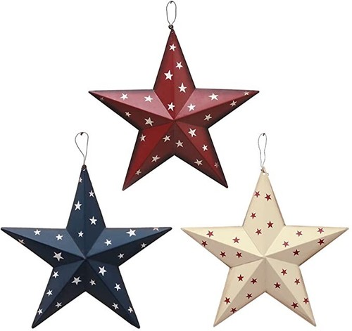 Patriotic metal barn star wall - barn,