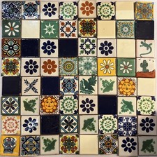 64 Ceramic Mexican Tiles