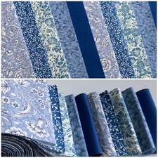 10 100% cotton fabric strips 2.5” x 42” jelly roll quilting floral copen delph B