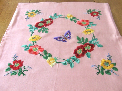 Large vintage rayon peach - rayon,