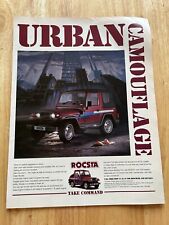 Vintage 1990's Asia Rocsta Off Road Jeep Original Advert Advertising 320