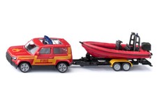 Siku 1608 Land Rover Defender Fire Engine with Boat Red (Blister)