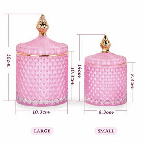 2pc pink gold diamond glass - &,