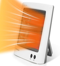 SONBION Infrared Heater, 800W Halogen Heater with 2 Heat Settings, Electric Heat