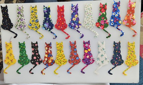Floral tranquil kitten - floral,