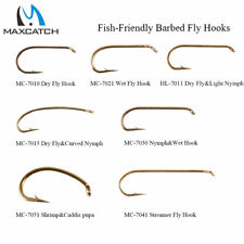 Maxcatch 100pcs 4#-22# Fly Tying Hooks Dry&Wet&Nymph&Streamer&Shrimp Hooks