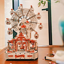 LKAPOPO Wooden Puzzle Ferris Wheel Music Box  Educational Toy | Decorative Model