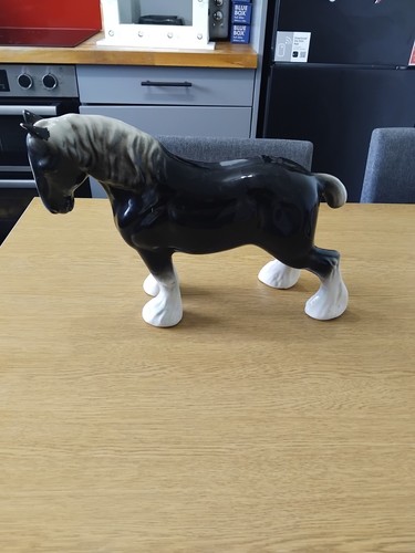 Large ceramic shire horse - ceramic,