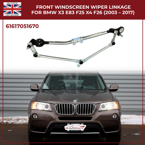 Front windscreen wiper - windscreen, linkage