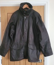 CHEVIGNON Men's Zip & Button Up Box Style Heavy Leather Jacket Concealed Hood L